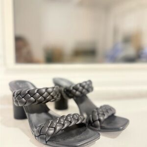 a new day Black Braided Heels